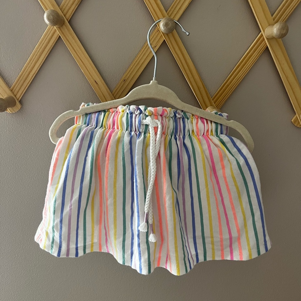 TODDLER GIRL RAINBOW STRIPED SKORT - 2T